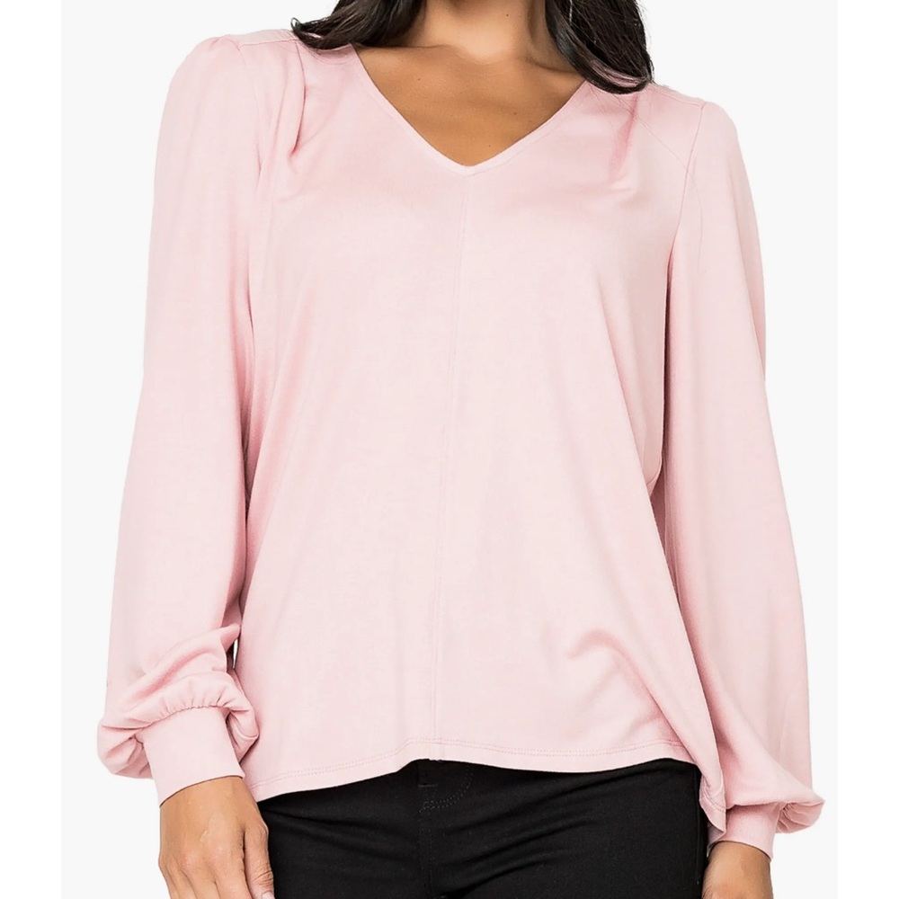 Elegant Pink V-Neck Sweater